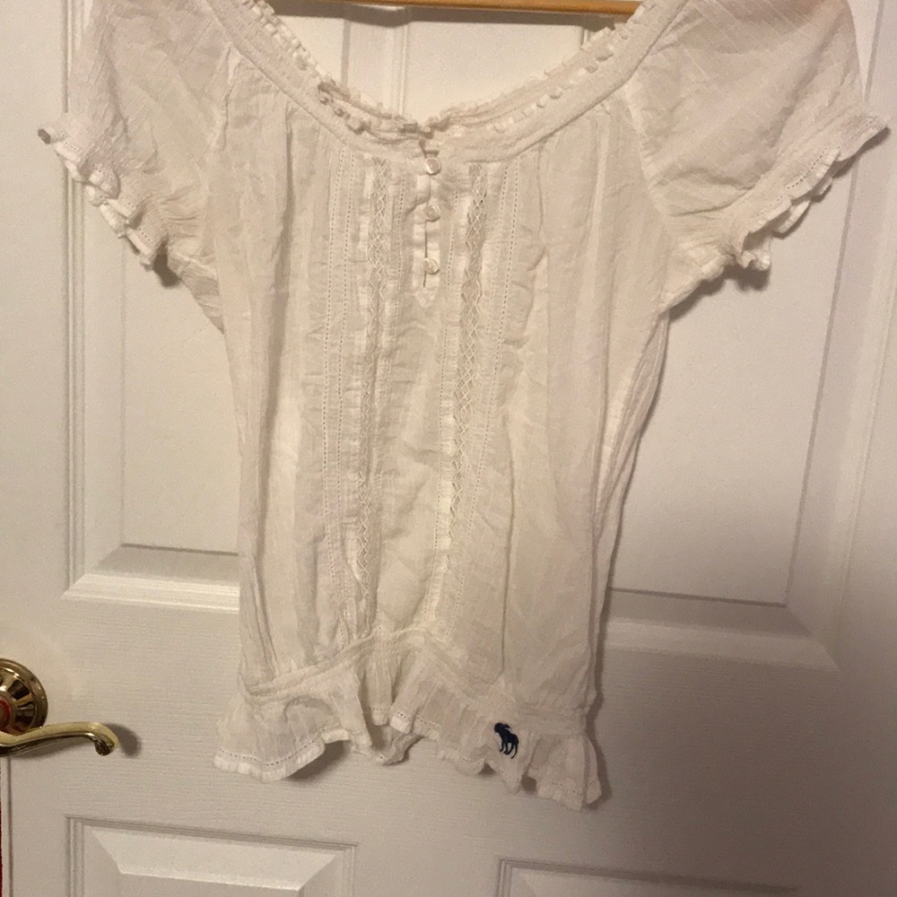 Abercrombie white lace blouse